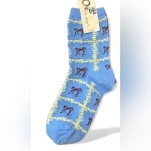 Free People Tie a Bow Crew Socks, Sky   NWT MSRP $16